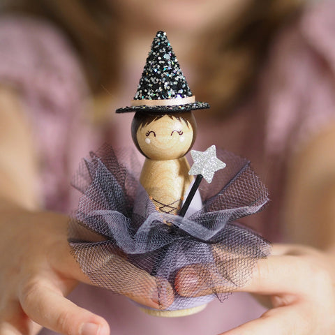 Halloween Witch Peg Doll